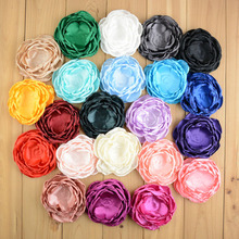 Kids Hair Flower 24pcs/lot 3.94 Inch Summer Style Shabby Rose Fabric 7 layers For Girls Headband Accessories MH89 2024 - buy cheap