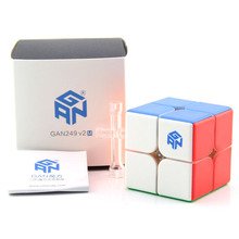 GAN249 V2 м Магнитный Magic Cube 2x2x2 куб загадки в 2x2 Скорость куб Ган 249 2 м пазл Профессиональный твист Развивающие игрушки для детей игра 2024 - купить недорого