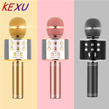 KEXU WS858 professional wireless microphone condenser karaoke mic bluetooth radio mikrofon mikrafon studio recording studio Mic 2024 - buy cheap