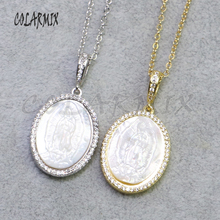 5 strands Religion necklace Virgin Mary pendant necklace shell jewelry women jewelry wholesale jewelry gift for women gems  5210 2024 - buy cheap