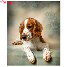 Quadrado completo 5d diy pintura diamante animal cão 3d strass bordado springer spaniel ponto cruz mosaico pintura decoração da sua casa 2024 - compre barato