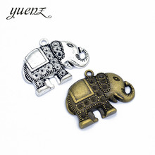 Yusiemens pingentes de amuletos antigos de elefante, 1 peça, prata, descobertas de joias para acessórios de colar fit, liga de zinco d9183 2024 - compre barato