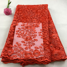 red african lace fabric 2019 high quality lace french mesh fabric beaded stones nigerian swiss lace fabrics for dressLHx10C 2024 - buy cheap