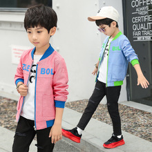 Boys' Coat Children's Wear Spring Autumn New Cuhk  Casual Sports Printed Letter Coat Pink Blue Color 4-12 Ages 2024 - buy cheap