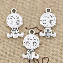 6pcs Charms Baby Boy 24x13mm Antique Making Pendant fit,Vintage Tibetan Bronze Silver color,DIY Handmade Jewelry 2024 - buy cheap