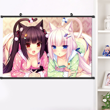 Nekolara-cartel de pared enrollable de 40x60cm, decoración para el hogar, Anime, chocolate, vainilla, Azuki, Coco 2024 - compra barato