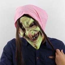 Сказочное ужасное лицо ведьмы с шарфом маска на все лицо для вечевечерние НКИ на Хэллоуин 2024 - купить недорого