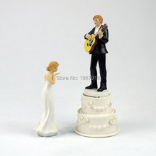 Музыкальная гитара для свадьбы, невесты и жениха, полимерная подставка для торта, свадебная парная подставка для торта, топпер для свадебного душа, бесплатная доставка 2024 - купить недорого