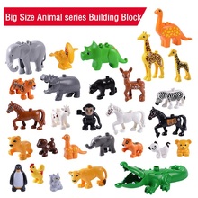 Animals Series Set Large Particle Building Blocks Assembling Accessories Cute Bird Beasts Elephant Tiger Baby Education Toy Gift 2024 - buy cheap