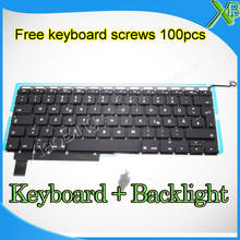 Brand New German Deutsch QWERTZ Tastatur Keyboard+Backlight Backlit+keyboard screws For MacBook Pro 15.4" A1286 2009-2012 Years 2024 - buy cheap