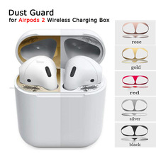Funda protectora de Metal para Airpods 2, pegatina protectora para auriculares, accesorios para Apple AirPods 2024 - compra barato