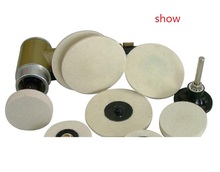 Novo disco de feltro para polimento de lã, 11 pçs, suporte, 3 ", 75mm, roda para furadeira, ferramentas elétricas 2024 - compre barato