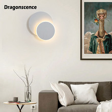 Dragonscence Round Deformable led wall light Entrance corridor bathroom Bedside wall lamp make up 18w 24w Soft light source 2024 - buy cheap