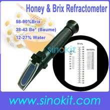 Free Shipping Brix 58-90% Honey and BaumePlastic Material Refractometer without calibration oil P-RHB-90ATC 2024 - buy cheap