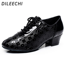 DILEECHI Adult female Latin dance shoes friendship with square dance shoes soft bottom thick with low-heeled 2024 - buy cheap