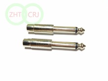 Conector de Audio Mono macho de 6,35mm plateado de 50 Uds para conector hembra RCA 2024 - compra barato