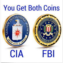100pcs /lot (each of 50pcs) DHL Federal-Bureau-of-Investigation-FBI-amp-CIA-Challenge-Coin-Lot 2024 - buy cheap