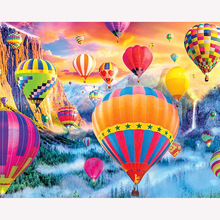 5D Diamond Embroidery Balloon Scenery Landscape Diamond Painting Cross Stitch Full Round Needlework Home Decor Drill Christmas 2024 - buy cheap