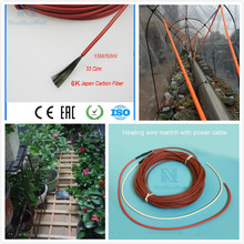Carbon Fiber Heating Wire Greenhouse Temperature Controll Underfloor Heating Cable 15m 6k 33 Ohm 2024 - buy cheap