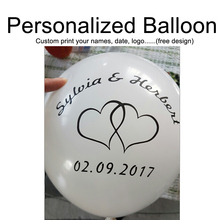 Balões de festa personalizados, balão com logo de seu nome para casamento, aniversário, chá de bebê, balões publicitários 2024 - compre barato