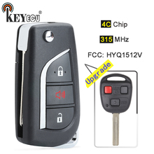 KEYECU 315MHz 4C Chip FCC: HYQ1512V Upgraded Flip Folding 3 Button Remote Key Fob key for Lexus ES300 IS300 GS300 2024 - buy cheap