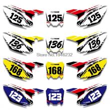 Custom Number Plate Backgrounds Graphics Sticker & Decals Kit For Honda CRF250R CRF250 2014 2015 2016 2017 2024 - buy cheap