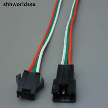 Shhworlsea-conector de coche multipolo de 3 vías con cable, 100 juegos, JST, 2,54mm, SM, 200 Uds., macho + 100 Uds. Hembra, 100 Uds. 2024 - compra barato