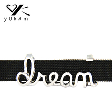 Yukam chaves prateadas porta-joias, charmoso dos sonhos para pulseiras de malha de aço inoxidável, acessórios de joalheria 2024 - compre barato