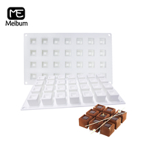 Meibum 28 cavidades Rubik cubo pastel silicona molde DIY Mousse postre molde Chocolate Fondant pastelería utensilios de decoración para hornear 2024 - compra barato