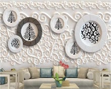 Beibehang Personalizado papel de parede 3d mural de fotos arte escultura de porcelana prato fundo alívio 3D TV fundo pintura de parede papel de parede 2024 - compre barato