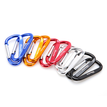 10Pcs/lot D Shape Buckle Carabiner Survial Key Chain Carabine Hook Clip Camping Equipment EDC Paracord Buckles Tools Aluminum 2024 - buy cheap