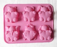 Soap Mold 6-Bear Elephant Heart Silicone Mould For Candy Chocolate Cake Mold 2024 - buy cheap