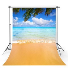 Tropical Sea Beach Starfish Shell Coral Sand Palm Tree Holiday Scenic Photo Background Photography Backdrop Photo Studio 2024 - buy cheap