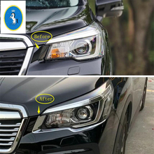 Yimaautotrims Auto Accessory Front Head Lights Lamp Eyelid Eyebrow Decoration Cover Trim 2 Pcs Fit For Subaru Forester 2019 2020 2024 - buy cheap