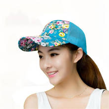 2019 Summer Baseball caps women Embroidery Cotton Baseball Cap Boys Girls Snapback Hip Hop female Flat Hat flower Casquette Snap 2024 - buy cheap