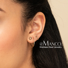 e-Manco Minimalist Stainless Steel Earrings sets women Small Thin Hoop Earrings for women Fashion Jewelry Ear Rings 2 pairs 2024 - buy cheap