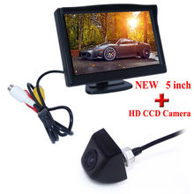 Cámara trasera de coche + monitor de visión trasera de 5 "con pantalla LCD, 3 colores disponibles, envío gratis 2024 - compra barato