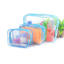 Hot Transparent Travel Washing Bags Waterproof Toiletry Cosmetic Make-UP Storage Boxes Portable Zipper Pouch 3 Size For Optional 2024 - buy cheap