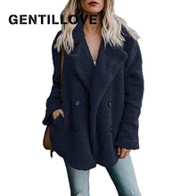 Gentillove Women Vintage Coat Female Winter Warm Soft Teddy Coat Elegant Faux Fur Jackets Casual Fur Fluffy Plush Overcoat 2019 2024 - buy cheap