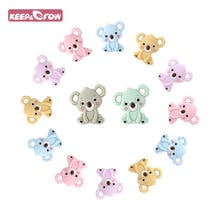 5pcs 28mm Lovely Mini Koala Pattern Baby Silicone Teething Beads Teether BPA Free DIY Pacifier Chain Accessories Self Made Gifts 2024 - buy cheap