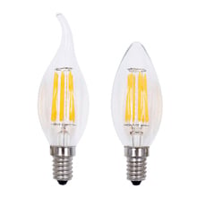 Светодиодная лампа накаливания в виде свечи E27 220 В 2 Вт 4 Вт 6 Вт C35 лампа Эдисона в стиле ретро античный Винтажный стиль холодный белый теплый белый свет 2024 - купить недорого