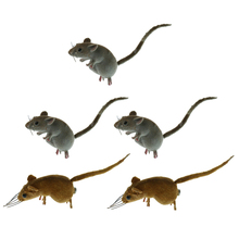 Figuras de animales de arcilla para decoración de Patio, Mice, ratón, césped, mimbre, bricolaje, 5 uds. 2024 - compra barato