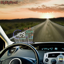 BigBigRoad Car HUD Head Up Display Windscreen Projector OBD2 For BMW X1 X3 X5 E53 X6 E71 F16 F10 F20 F30 E36 E39 E46 E60 E90 2024 - buy cheap