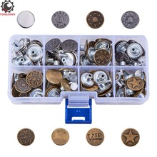 40Sets Jeans Buttons Metal Button Tack Snap Fasteners Buttons Press Studs Replacement Kit 8 Styles with Rivets for Leather Jeans 2024 - buy cheap