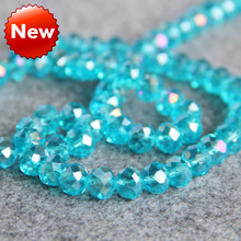 Manual Accessories 8x10mm Faceted Sky Blue AB+ colorful glass Crystal beads loose 70Pcs DIY Girl Gift Jewelry making wholesale 2024 - buy cheap