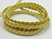 Cuerda de polipiel trenzada para joyería, cuerda plana de oro de 32,8 pies, 5x1mm 2024 - compra barato