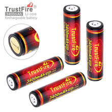 4pcs/lot TrustFire 3.7V 18650 Battery High Capacity 3400mAh Li-ion Rechargeable Battery Protected PCB for Flashlight Headlamp 2024 - buy cheap