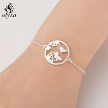 Oly2u Korean Fashion Jewellery Stainless Steel Earth Women Bracelets Jewelry Accessories Pulseira Feminina Christmas Gifts E 2024 - buy cheap