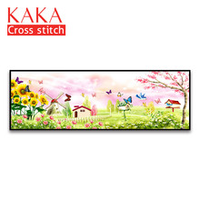 Kits de punto de cruz, juegos de bordado de costura con patrón impreso, 11ct-lienzo para pintura de decoración del hogar, paisaje completo NCKS017 2024 - compra barato