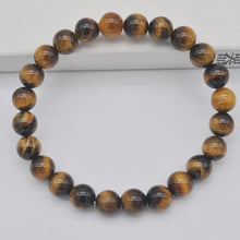 8MM Tigereye Round Beads GEM Bracelet Bangle Stretch 8 Inch Jewelry For Gift G568 2024 - buy cheap